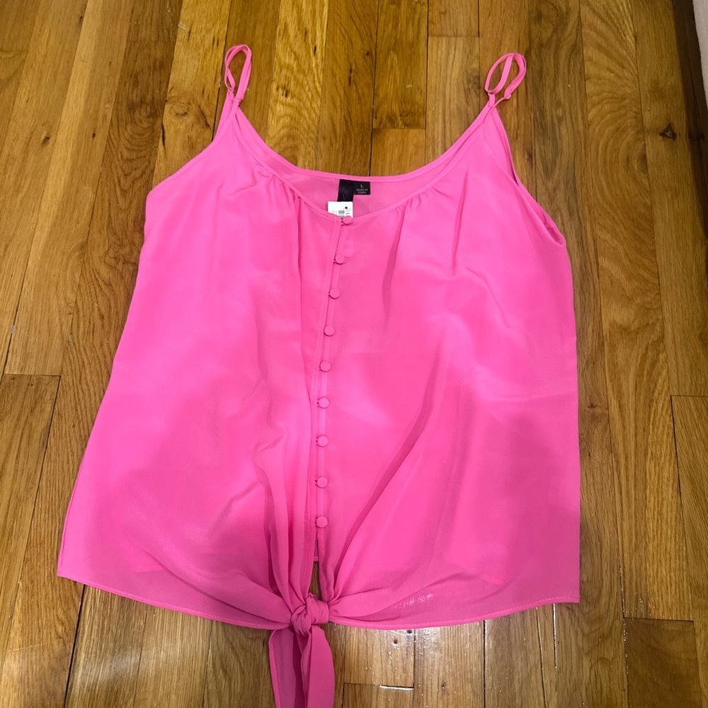 Habit Bright Pink Camisole with Tie-Front